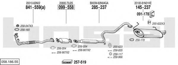 BOSAL 05818655 Система випуску ОГ