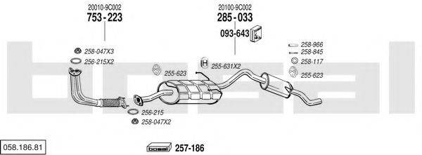 BOSAL 05818681 Система випуску ОГ