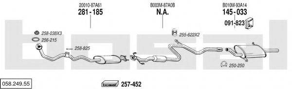 BOSAL 05824955 Система випуску ОГ