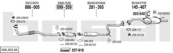 BOSAL 05826366 Система випуску ОГ