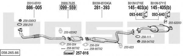 BOSAL 05826566 Система випуску ОГ