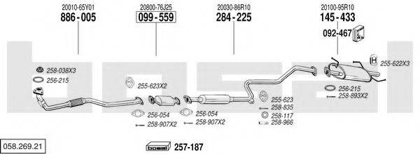 BOSAL 05826921 Система випуску ОГ