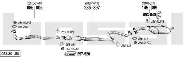 BOSAL 05830150 Система випуску ОГ