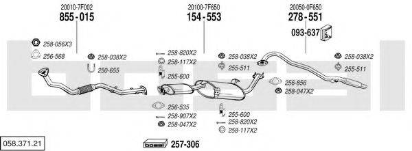 BOSAL 05837121 Система випуску ОГ