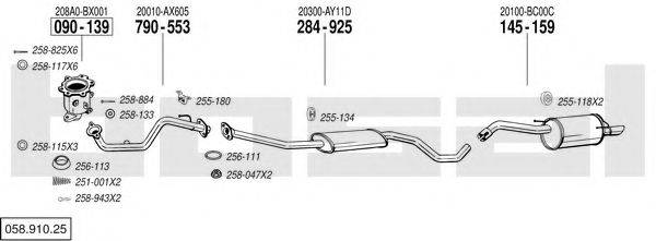 BOSAL 05891025 Система випуску ОГ