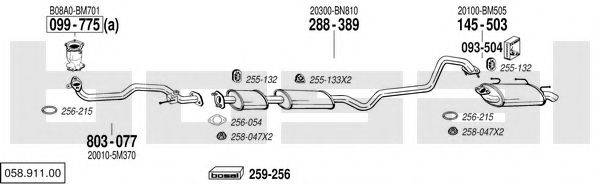 BOSAL 05891100 Система випуску ОГ