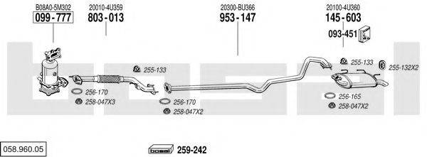 BOSAL 05896005 Система випуску ОГ