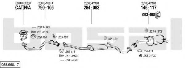 BOSAL 05896017 Система випуску ОГ