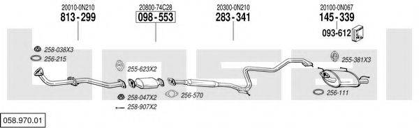 BOSAL 05897001 Система випуску ОГ