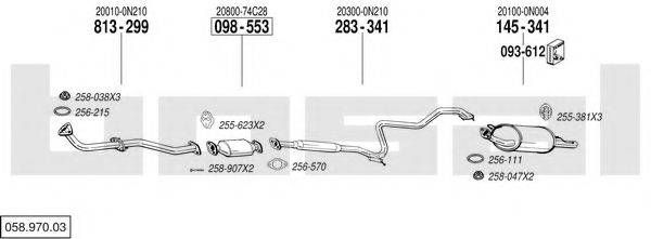 BOSAL 05897003 Система випуску ОГ