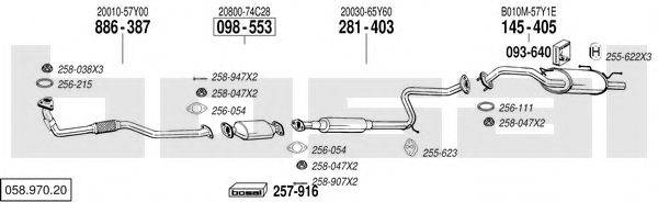 BOSAL 05897020 Система випуску ОГ