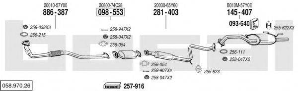 BOSAL 05897026 Система випуску ОГ