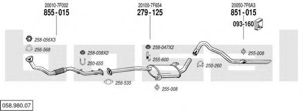 BOSAL 05898007 Система випуску ОГ