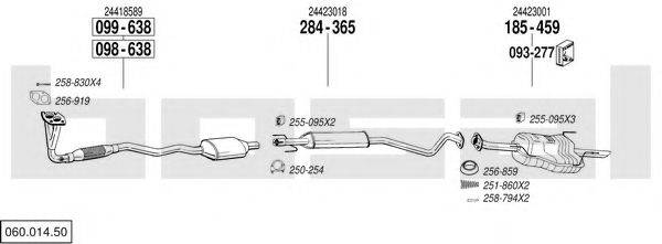 BOSAL 06001450 Система випуску ОГ