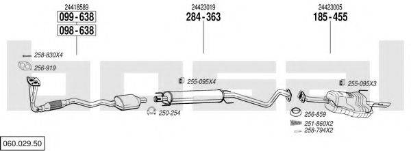 BOSAL 06002950 Система випуску ОГ