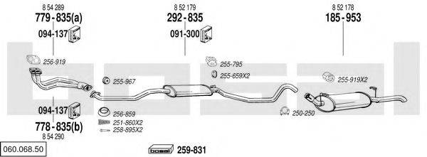 BOSAL 06006850 Система випуску ОГ