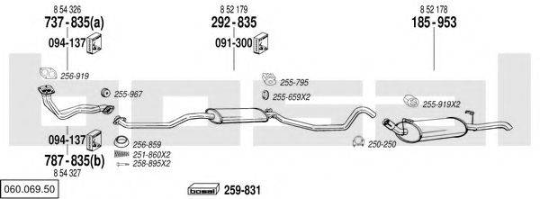 BOSAL 06006950 Система випуску ОГ