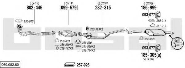 BOSAL 06008260 Система випуску ОГ