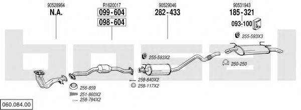 BOSAL 06008400 Система випуску ОГ