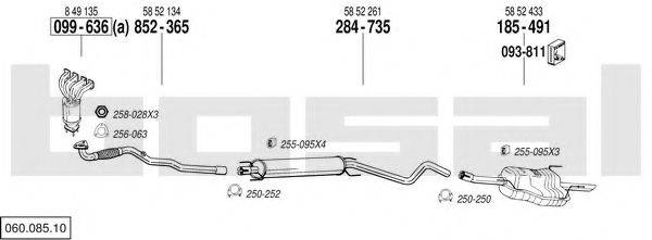 BOSAL 06008510 Система випуску ОГ