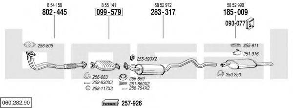 BOSAL 06028290 Система випуску ОГ