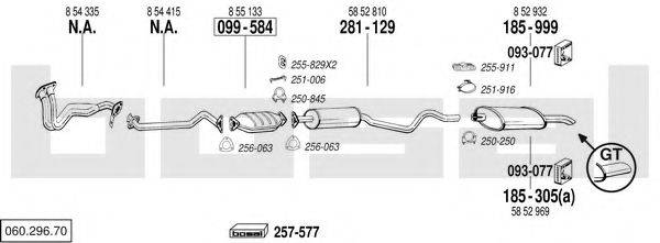 BOSAL 06029670 Система випуску ОГ