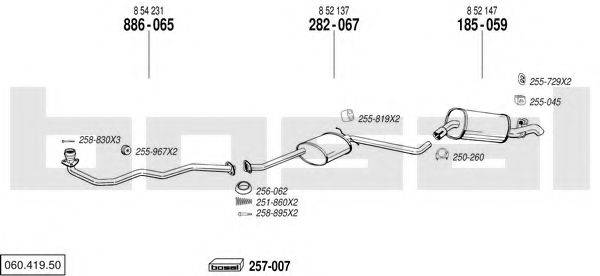 BOSAL 06041950 Система випуску ОГ