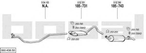 BOSAL 06043850 Система випуску ОГ