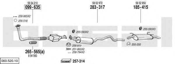 BOSAL 06052010 Система випуску ОГ