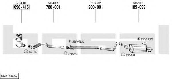 BOSAL 06099057 Система випуску ОГ