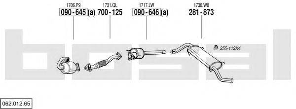 BOSAL 06201265 Система випуску ОГ