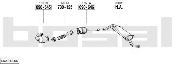 BOSAL 06201266 Система випуску ОГ