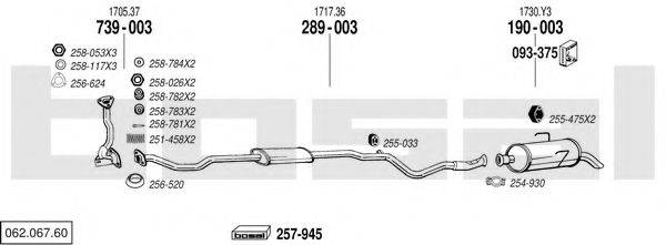 BOSAL 06206760 Система випуску ОГ