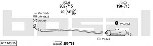 BOSAL 06210350 Система випуску ОГ