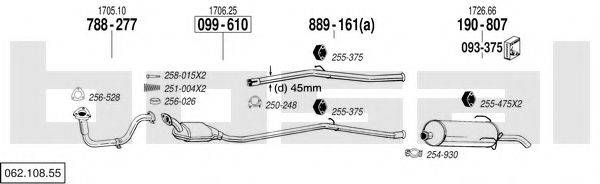 BOSAL 06210855 Система випуску ОГ