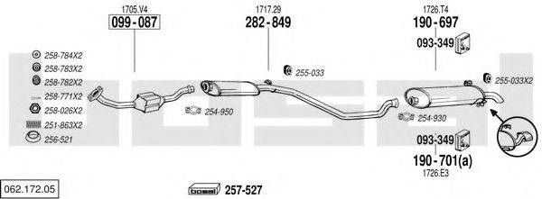 BOSAL 06217205 Система випуску ОГ