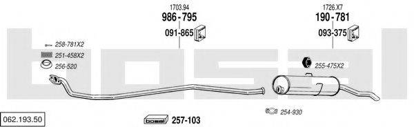 BOSAL 06219350 Система випуску ОГ