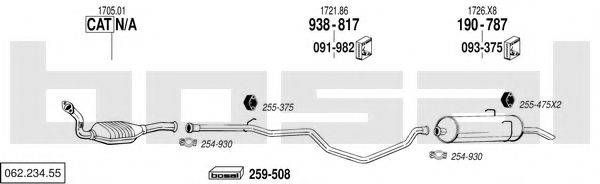 BOSAL 06223455 Система випуску ОГ