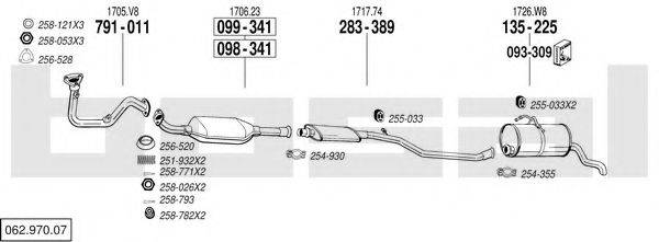 BOSAL 06297007 Система випуску ОГ