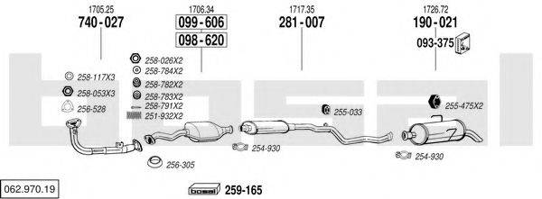 BOSAL 06297019 Система випуску ОГ