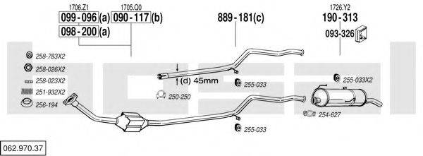 BOSAL 06297037 Система випуску ОГ