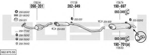 BOSAL 06297055 Система випуску ОГ