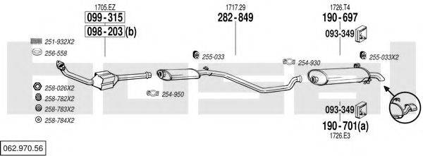 BOSAL 06297056 Система випуску ОГ