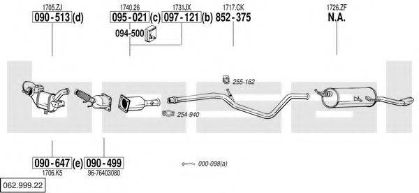 BOSAL 06299922 Система випуску ОГ