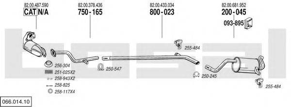 BOSAL 06601410 Система випуску ОГ