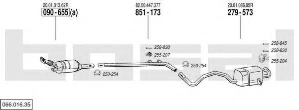 BOSAL 06601635 Система випуску ОГ