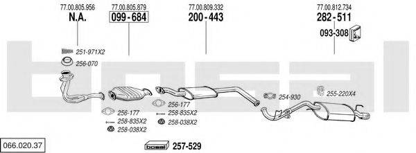 BOSAL 06602037 Система випуску ОГ