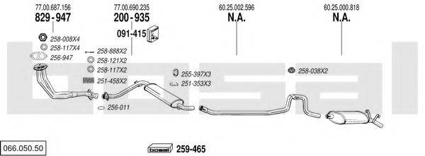 BOSAL 06605050 Система випуску ОГ