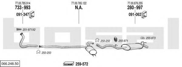 BOSAL 06624850 Система випуску ОГ