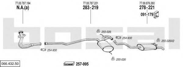 BOSAL 06643250 Система випуску ОГ